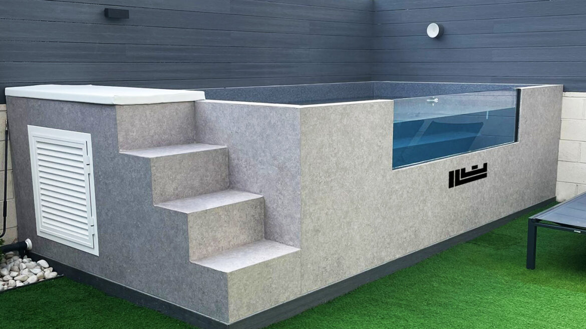 piscina elevada ivory y slate Ilu pro